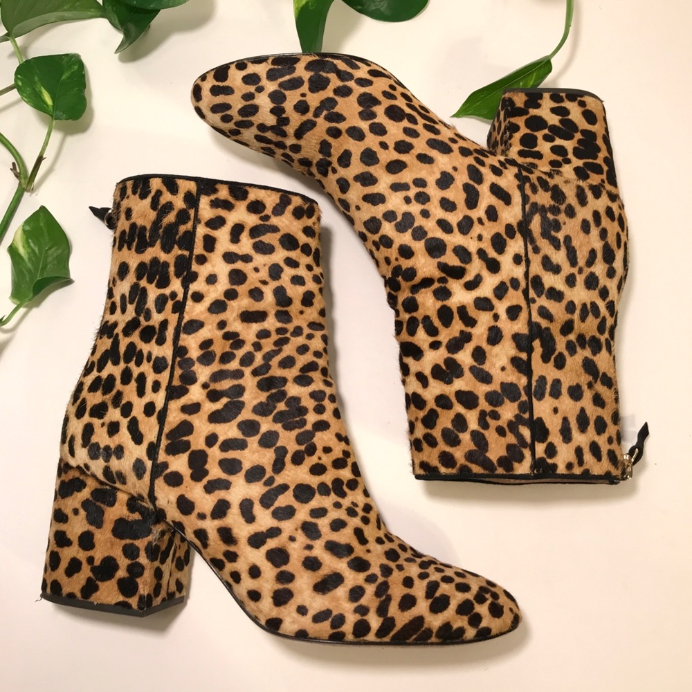 J. Crew Sadie Ankle Boots in Leopard Calf Hair - Picture 5 of 10